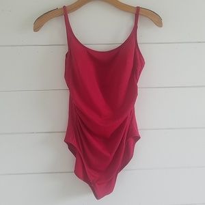 Vintage red one piece swimsuit